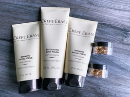 Crepe Erase Eye Renewal Facial Scrub And Body Polish Bundle 5 Piece Set - $52.46