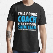  Proud Coach Of An Awesome Men&#39;s Black Cotton T-Shirt - £16.73 GBP