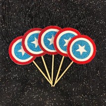 Captain America Cupcake Topper || Marvel Avengers CupCake Topper || Theme CupCak - £1.37 GBP