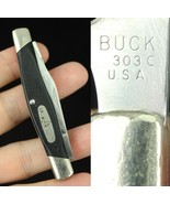 vintage BUCK 303C pocket knife delrin USA black stockman 1995 - $39.99