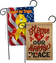 Home is Happy Place - Impressions Decorative Support Our Troops Garden Flags Pac - £24.61 GBP