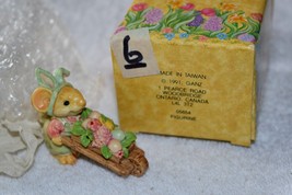 Ganz Little Cheesers Little Truffle 1991 mouse with flower cart # 05654 #6 - £21.55 GBP