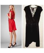 Victoria&#39;s Secret VS Satin Lace Faux Wrap Black Dress Size Small - $545.88 MXN