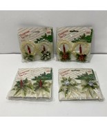 Lot of 4 Vintage Christmas Tie Ons Decorations NOS New in Packages Wreat... - £32.01 GBP
