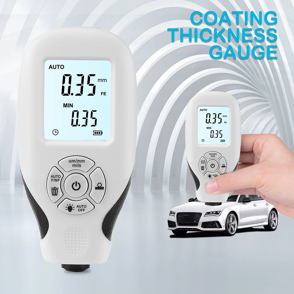 HW-300 Digital Paint Coating Thickness Gauge for Car - DFT Tester with Backlit - £19.83 GBP