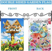 ~  Birds/Birdhouses Burlap Double Sided ~2 designs~ Small Yard Flag 12&quot; x 18&quot;  ~ - $12.00