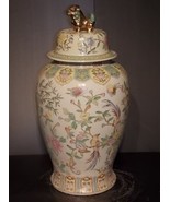 VINTAGE HAND PAINTED CHINESE PORCELAIN 32&quot; TEMPLE JAR - £384.47 GBP