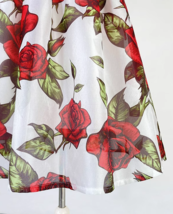 Summer Pink Floral Midi Party Skirt Outfit Women Organza Plus Size Midi Skirt image 11