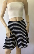 THEORY Navy &amp; White Striped Summer Skirt (Size S) - £19.94 GBP