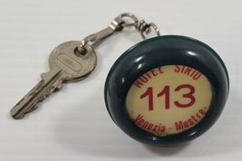 *B66) Hotel Sirio Venice Mestre Italy Room #113 Key and Fob - $74.24