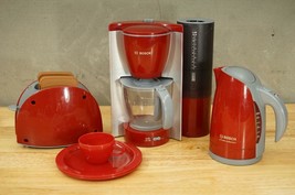 Klein Plastic Toy Lot Kitchen Make Believe Set BOSCH Private Collection Red - £35.56 GBP