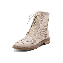 British Style Martin Boots Women&#39;s Summer Thin Breathable New Lace-Up Thick-sole - £98.75 GBP