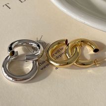 SHANICE s925 silver Minimalist C Shape Clip on Hoop Earrings Cute Earrings for W - £16.81 GBP