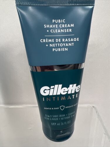 Gillette Intimate 2-in-1 Pubic Shave Creme Cleanser Gentle Easy 6oz COMBINE SHIP - $6.49