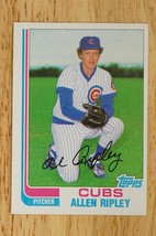 1982 Topps Traded #99T Allen Ripley Chicago Cubs Pitcher Baseball Card - £3.94 GBP