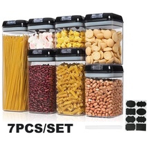 7 Pieces Airtight Food Storage Container Set Kitchen Organization Contai... - £44.20 GBP