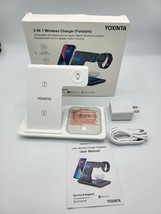 Yoxinta Charging Station 3-in-1 Wireless Foldable For iPhone Apple Watch... - $19.79