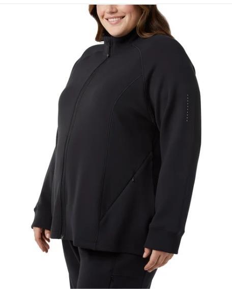 32 Degrees Womens Jacket Black Full-Zip Pockets Stretch Active Workout Gym Soft Item image 7