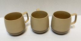 Vintage Thermos Dinex Insulated Ware Lot of 3 Coffee Tea Plastic Cups Brown - £17.99 GBP