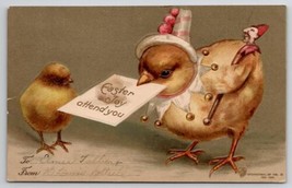 Easter Greetings Most Adorable Dressed Chick Jester 1907 Postcard L30 - £6.34 GBP