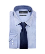 Nick Graham Men&#39;s Slim-Fit Chambray Dress Shirt &amp; Tie Set Blue B4HP - $18.95