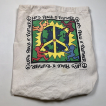 Vintage Let&#39;s Peace it Together Keith Haring Karen Perez Bag 93 Human-i-Tees - £63.69 GBP