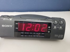 Sony Dual Alarm FM/AM Clock Radio Dream Machine ICF-C470 Tested - £10.28 GBP