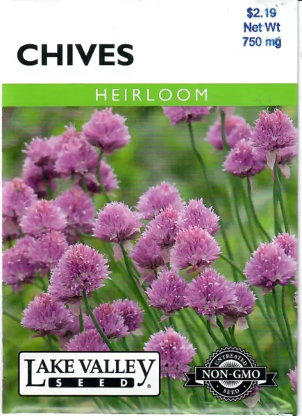 Chives Heirloom Herb Seeds Non Gmo Lake Valley 12/24 Fresh New - £7.00 GBP