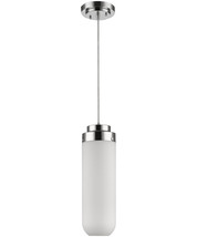 Solar 1-Light Polished Nickel Indoor Pendant With 18&quot; h Frosted Glass Shade IN31 - £15.71 GBP