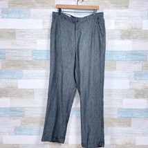 Orvis Linen Walking Pant Gray Flat Front Cuffed Lightweight Trouser Mens... - $49.49