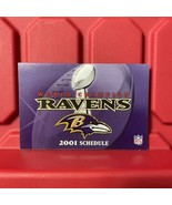 Baltimore Ravens NFL Football Pocket Schedule World Champion Vintage 2001 - $256.84 MXN