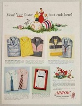 1955 Print Ad Arrow Shirts for Boys Easter Bunny Egg Hunt - £10.10 GBP