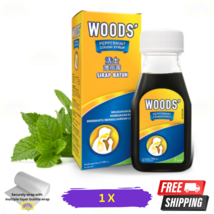 1 X Woods&#39; Menta Tosse Sciroppo 100ml Sollievo Tosse Calma Gola Infiammata - $22.57