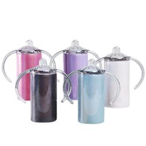 Sublimation 12oz Blank White, Pink, Blue, Purple, Silver Glitter Hologra... - $6.82