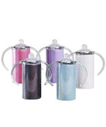 Sublimation 12oz Blank White, Pink, Blue, Purple, Silver Glitter Hologra... - $129.63 MXN