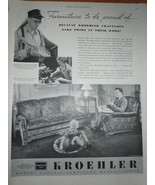 Vintage Kroehler Furniture Magazine Advertisements 1937 - $8.13 CAD