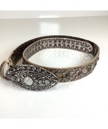 Vtg Guess Belt Y2K Faux Snakeskin Studded Rhinestones Embellished Sz Med - $25.98 CAD