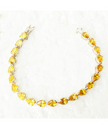 925 Sterling Silver Citrine Bracelet Handmade Jewelry Gemstone Bracelet - £54.20 GBP