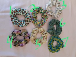 Cotton Scrunchies, Colorful Scrunchies, Hair Ties, 100% Cotton Fabric, - £1.19 GBP