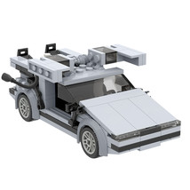 BuildMoc Car D-elo-r-e-an in minifig scale from Movie 211 Bricks - £12.45 GBP