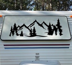 Mountain Forest Scene V9 - Camper RV Graphics Travel Trailer - Die Cut S... - $11.87+
