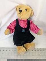 Pleasant Co American Girl Miss AG Bear Pink Satin Blouse Black Dress 17 Inch - £13.40 GBP