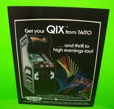 Qix Arcade Game Flyer Original Foldout Promo   1981 Vintage Retro Promo Artwork - £26.07 GBP