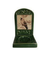 2007 National Geographic Society Ceramic Bird Sparrow Candle Holder Bookend - $374.21 MXN