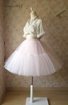 PINK Puffy Layered Tulle Skirt Custom Plus Size Tulle Ballerina Skirt Outfit image 5