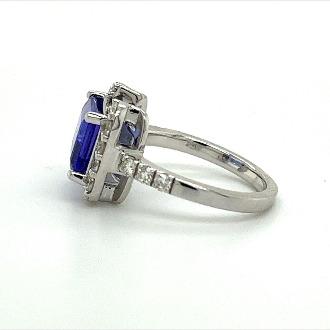 Natural Tanzanite Diamond Ring 6.5 14k W Gold 3.89 TCW Certified $4,790 217841 Item image 6