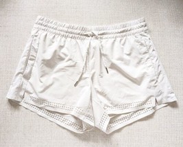 Athleta Womens Baja Lined Shorts Size 12 Sea Salt Off White Pockets Lase... - £19.82 GBP