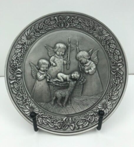 Hudson Pewter 1979 Christmas Manger Petito Plate Made USA 6&quot; Ltd Ed. #20... - $4.40