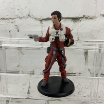 Disney Star Wars Poe Dameron Action Figure In Flight Suit W Gun Collectible - £9.34 GBP