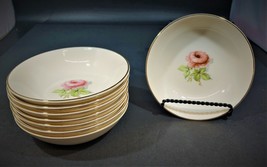 Taylor Smith Taylor Versatile Pink Rose 5&quot; Dessert/Fruit Bowls Set of 8 - $44.54